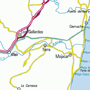 Map Map Turre Mojacar Garrucha in Almeria Andalucía