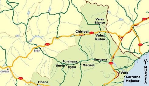 Map of Almeria
