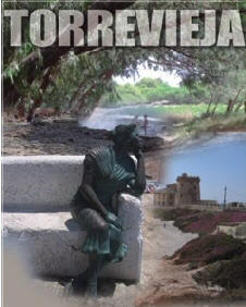Torrevieja bronze statue on beach